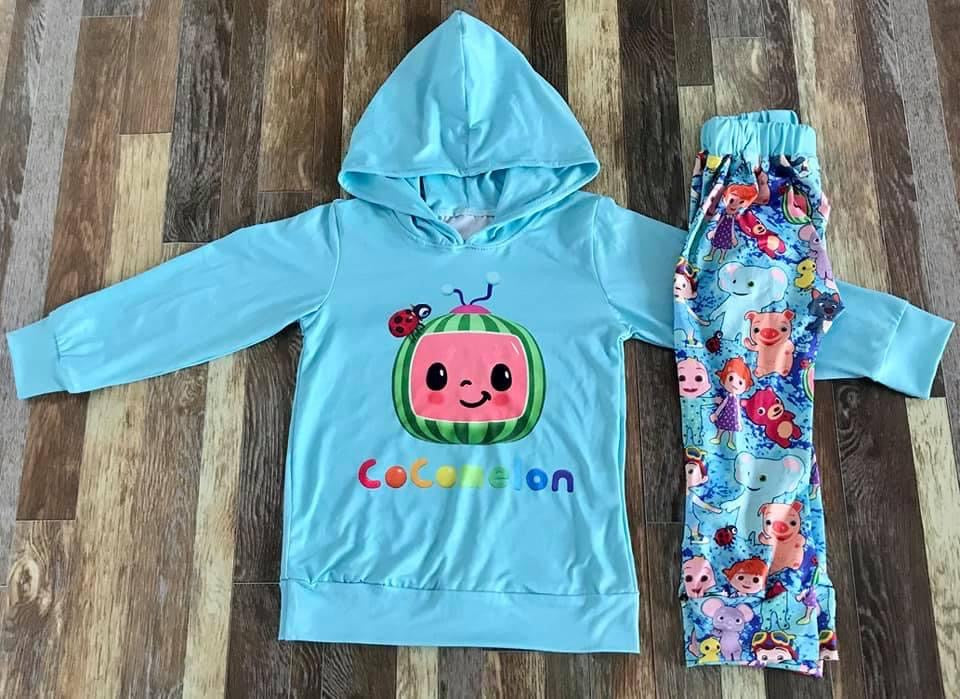 Preorder*  Cocomelon blue hoodie set