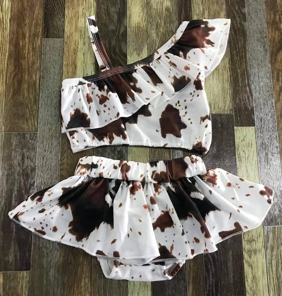 Cow print 2 piece