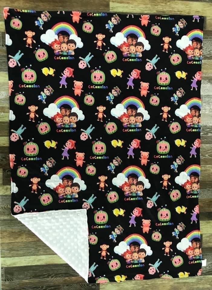 Preorder Black Cocomelon Minky Blanket