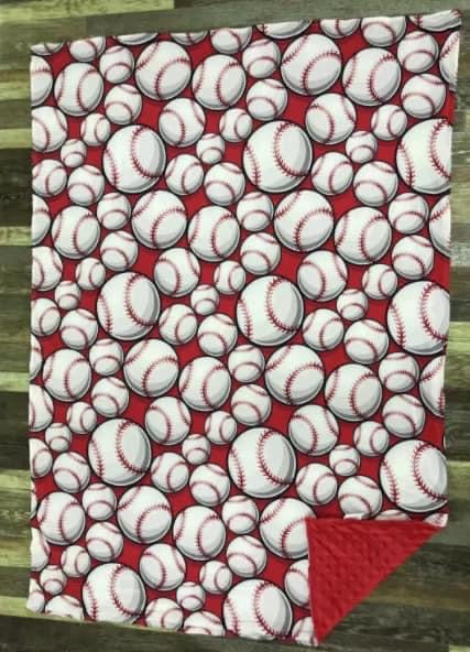 Preorder Baseball minky blanket