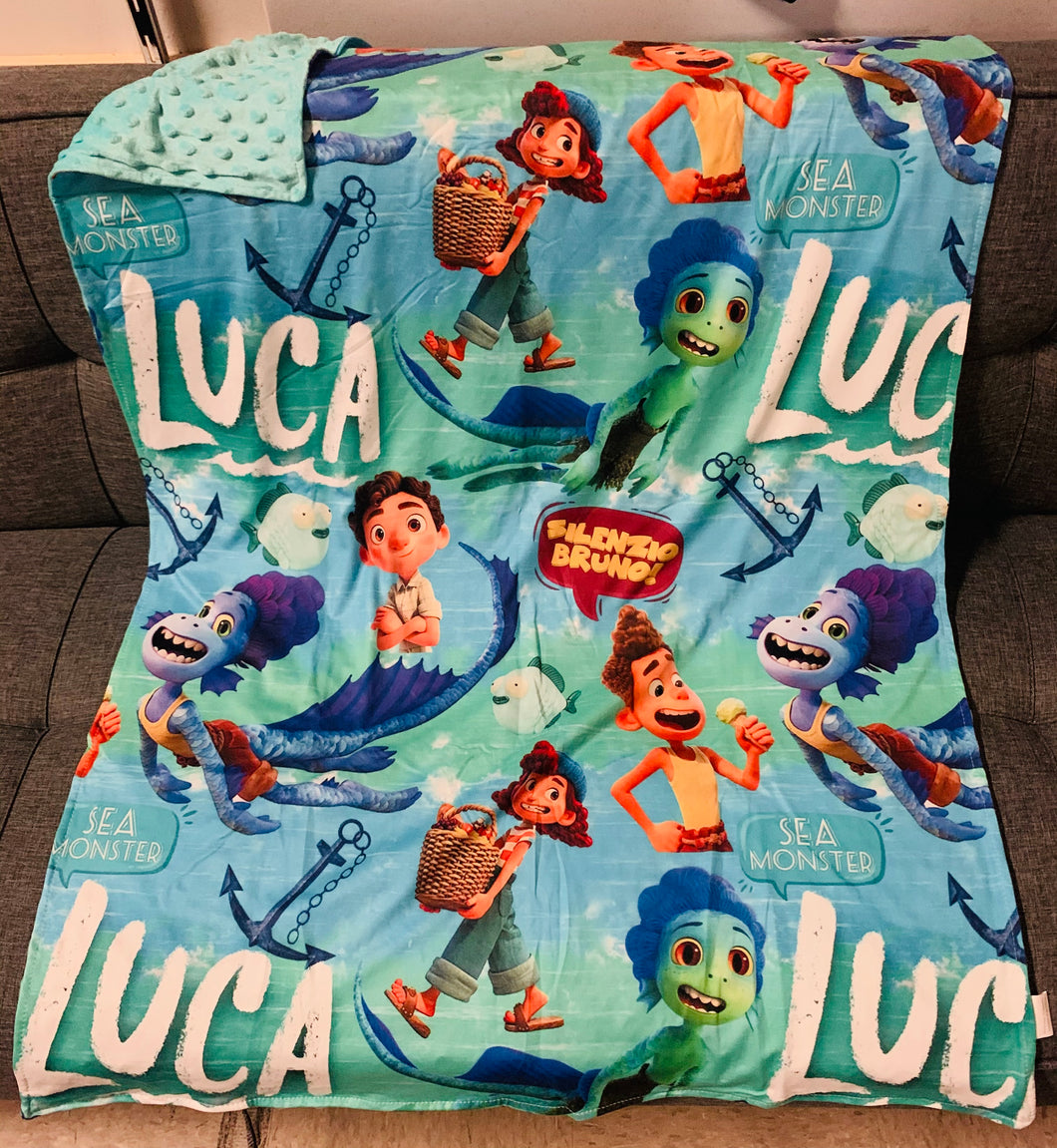Inspired Luca minky blanket