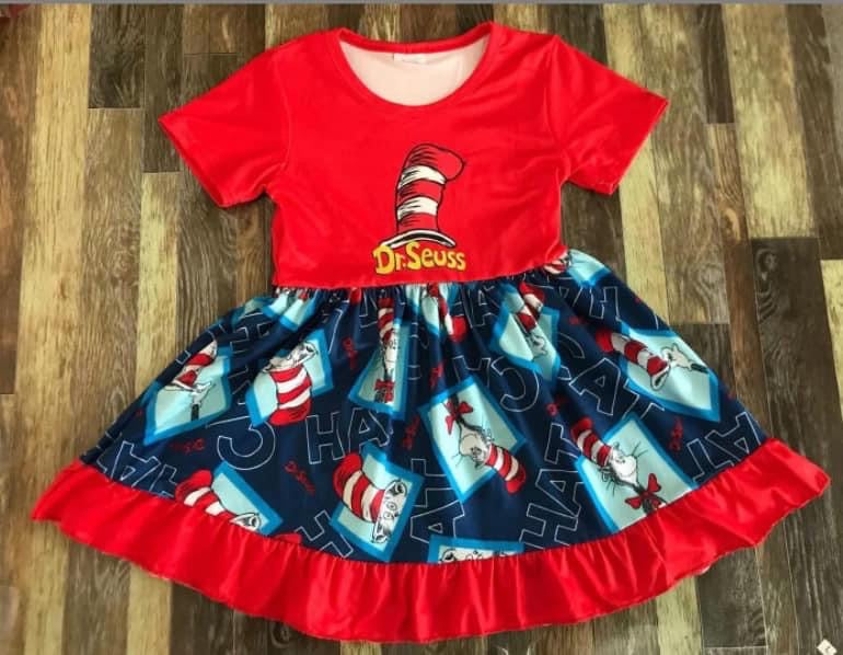 ETA 2/5 Preorder* Cat in the Hat Dress