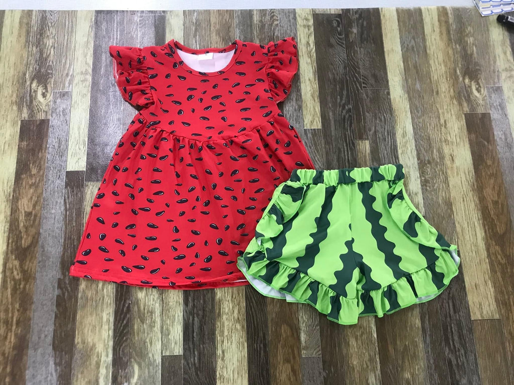 Preorder* Watermelon Shorts Set