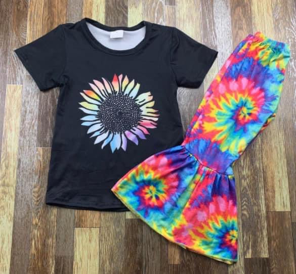 Preorder Tie Dye Sunflower set