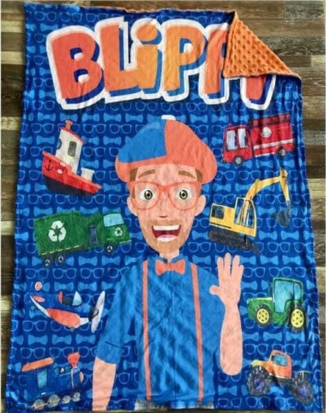 Inspired Blippi  minky blanket
