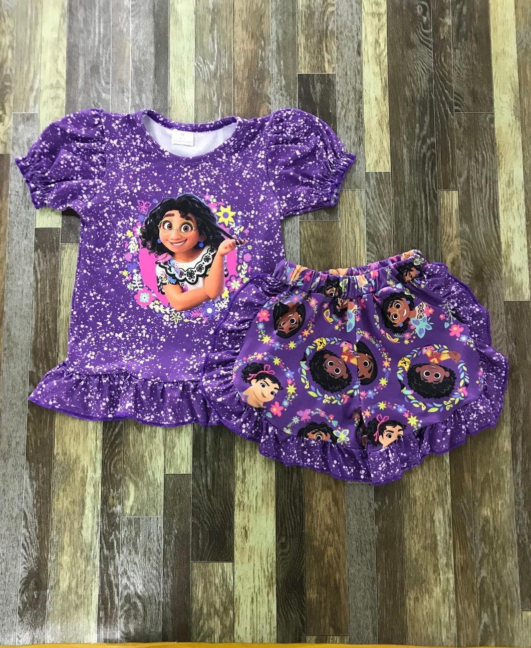 Preorder*  Mirabel purple shorts set
