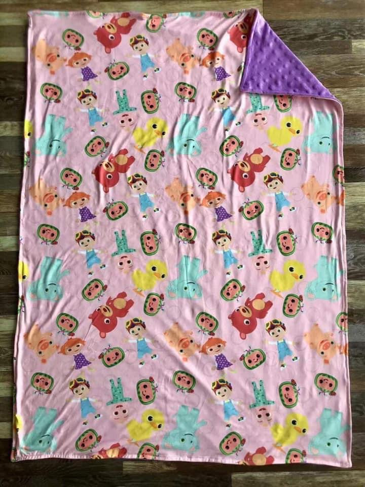 Preorder Inspired Cocomelon Minky Blanket