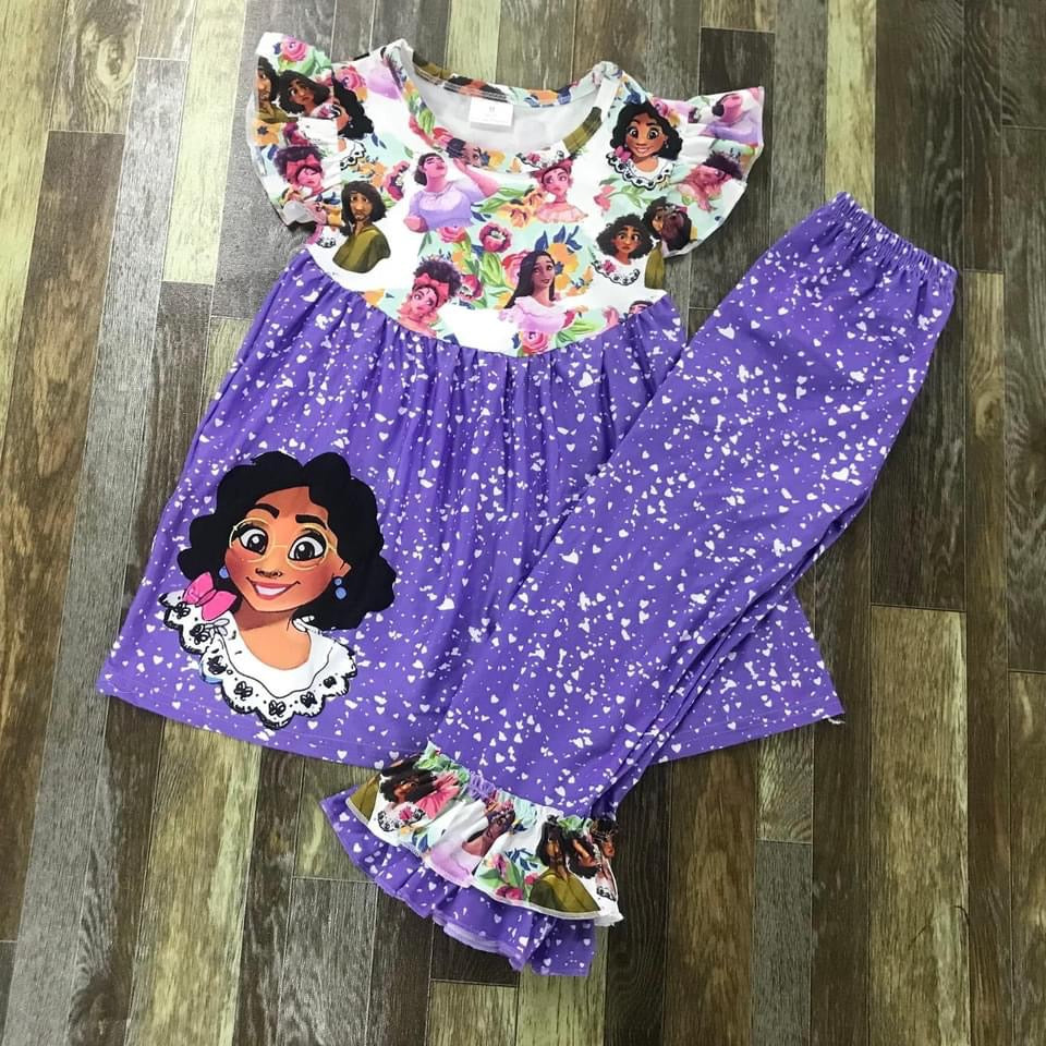 Preorder*  Encanto Purple ruffle pants