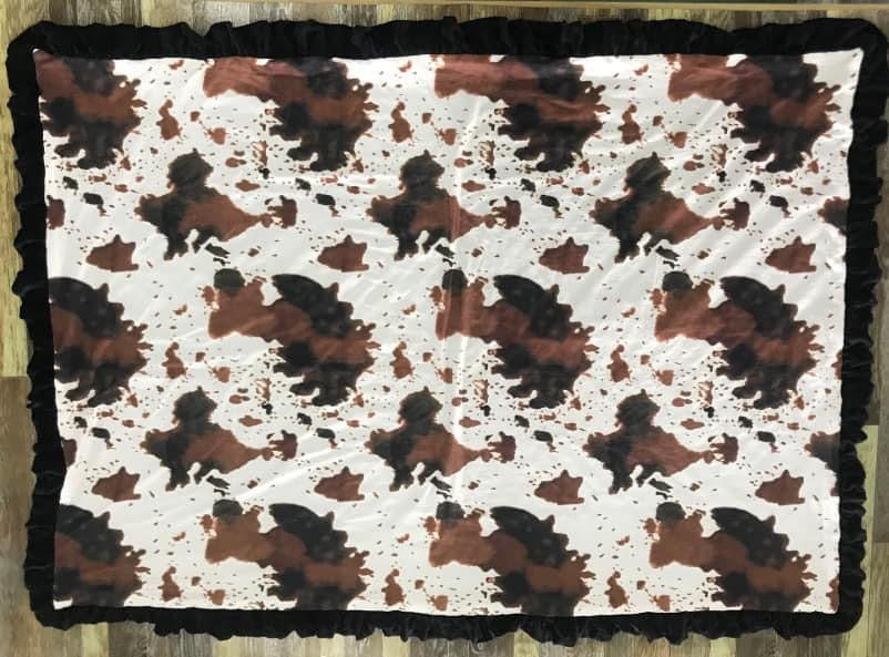 Preorder* Cowprint minky blanket