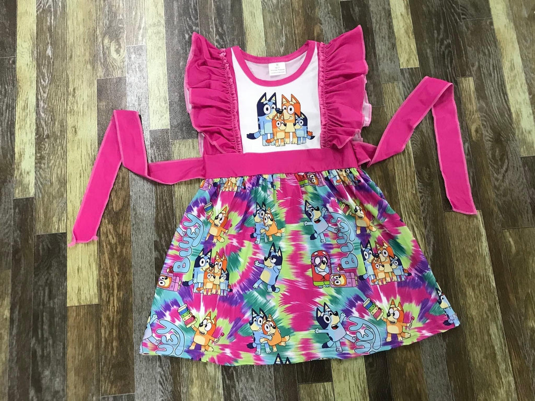 Preorder* Bluey tie dye dress