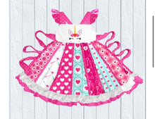 Load image into Gallery viewer, Preorder Unicorn hearts dress
