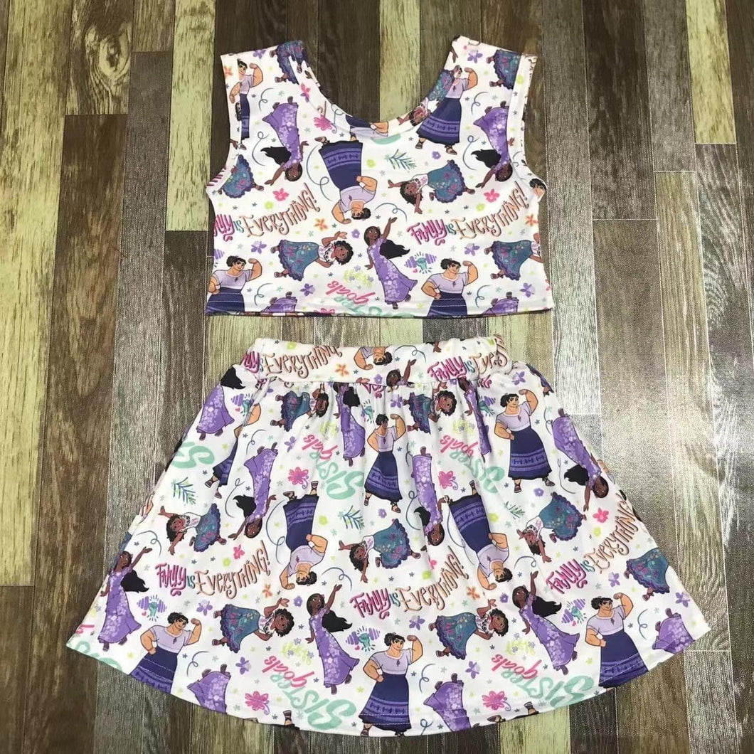 Preorder* Encanto sisters crop top set