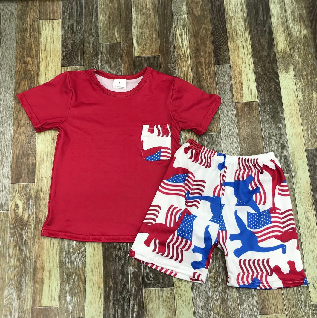 Preorder*   Dino 4th shorts set