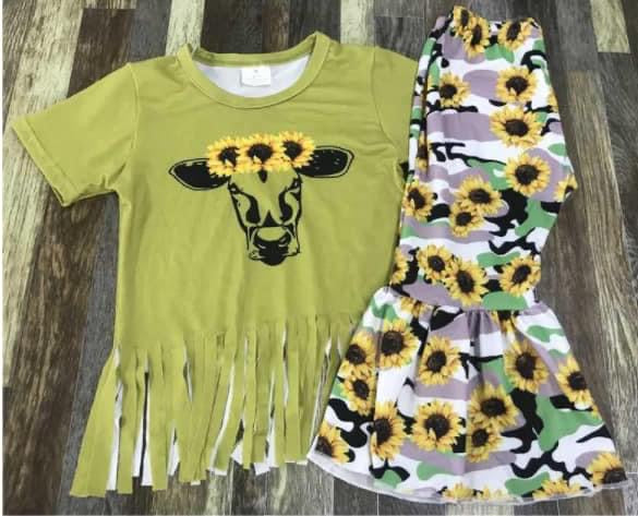 Preorder Cow Sunflower set