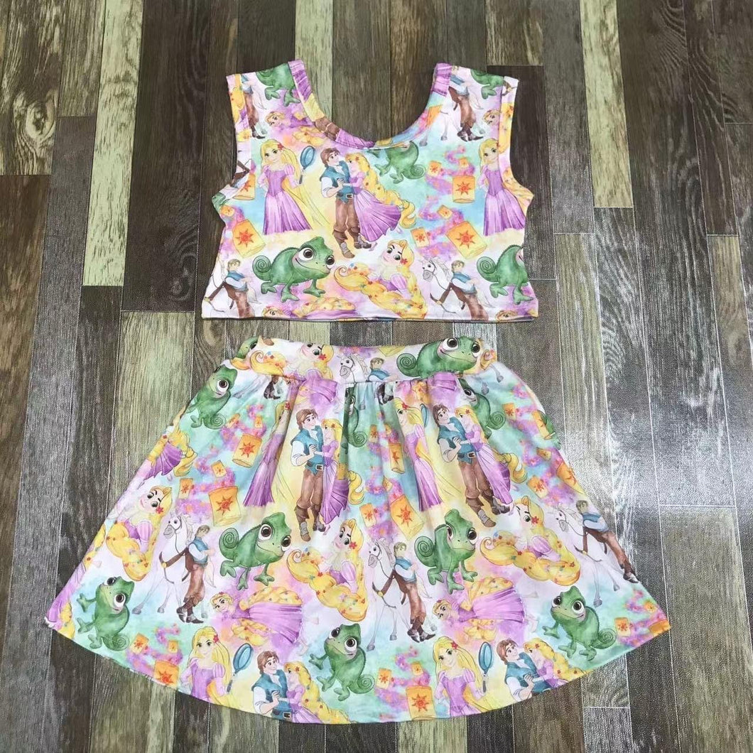 Preorder*  Princess crop top set