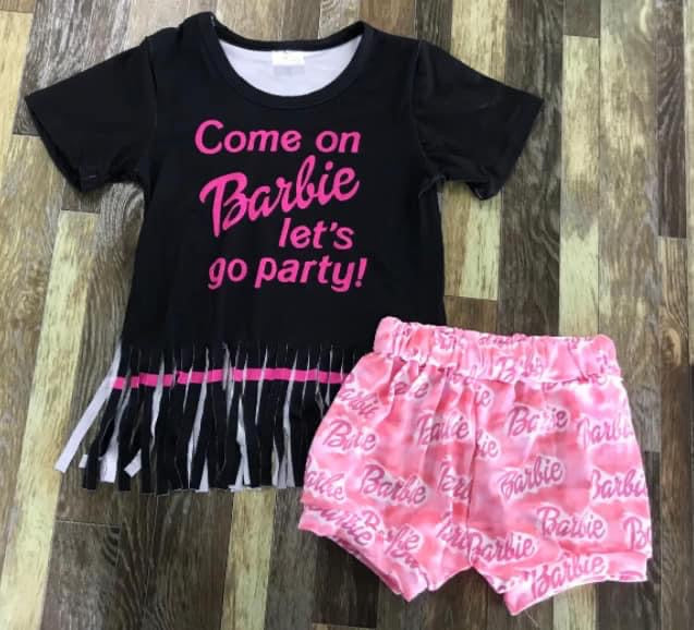 Preorder* Barbie shorts set