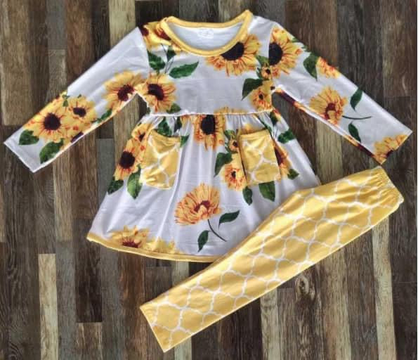 Preorder Sunflower Pants set