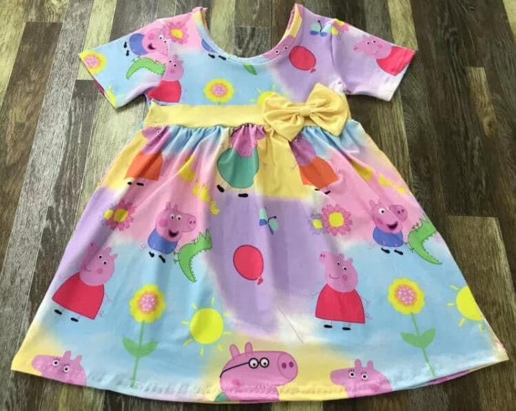 ETA 2/5 Preorder* Inspired Peppa bow dress