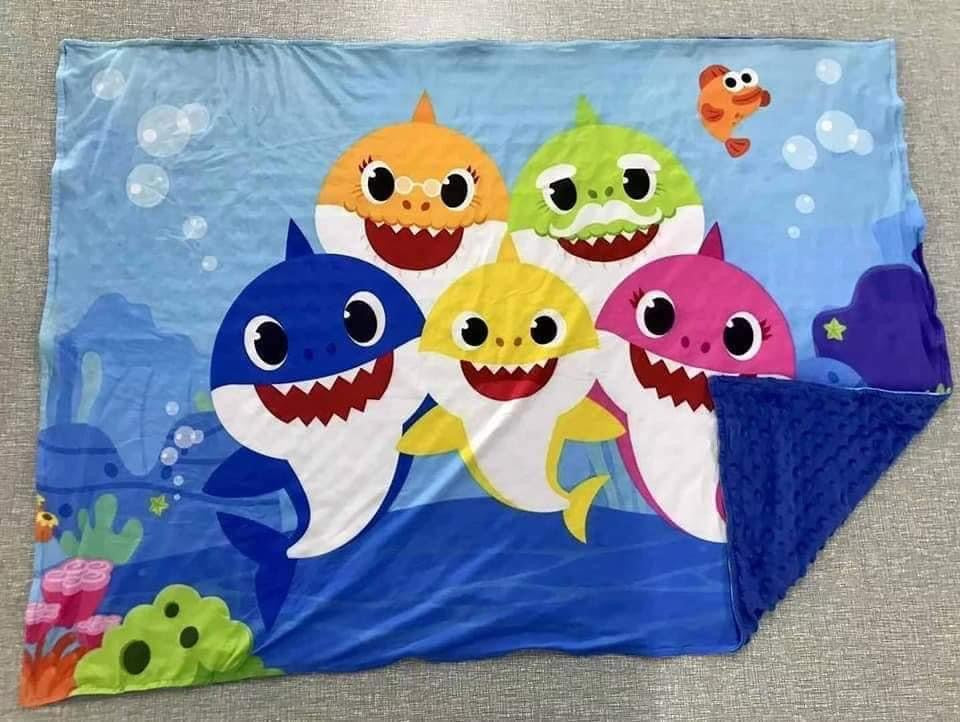 Inspired Baby Shark  minky blanket